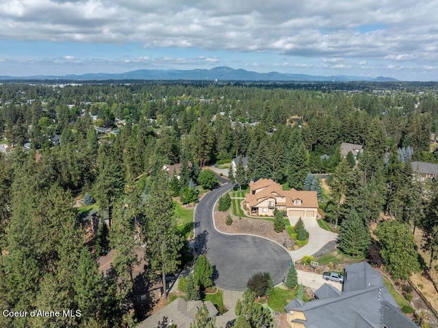 aerial view featuring a mountain view