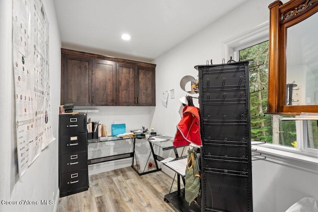 interior space with light wood-type flooring