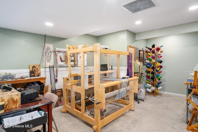 bedroom with carpet