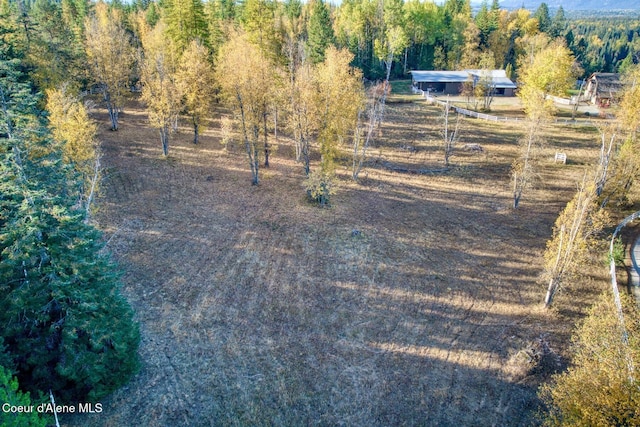 bird's eye view with a rural view