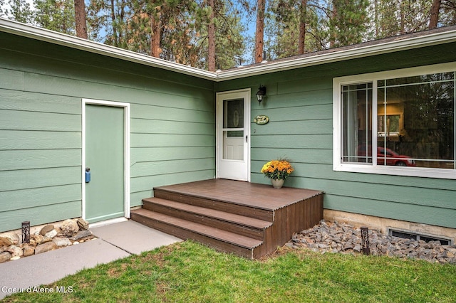 view of doorway to property