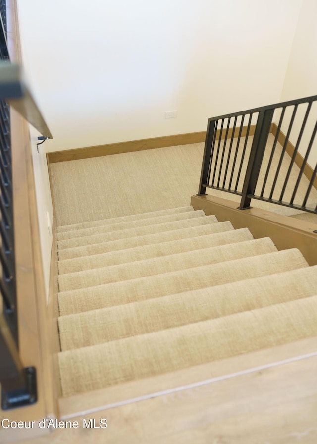 11996 N Rocking R, Hayden, ID 83835 - stairway featuring baseboards and carpet floors