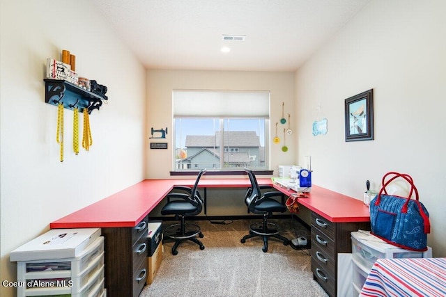 office featuring carpet flooring