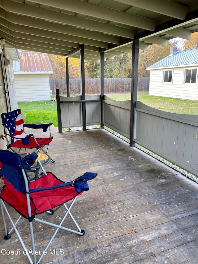 view of sunroom