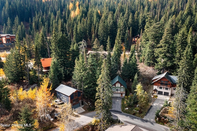 296 Ullr Dr, Sandpoint, ID 83864 - bird's eye view featuring a forest view