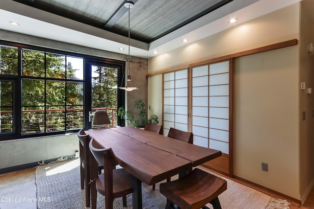 view of dining area