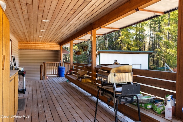 view of wooden deck