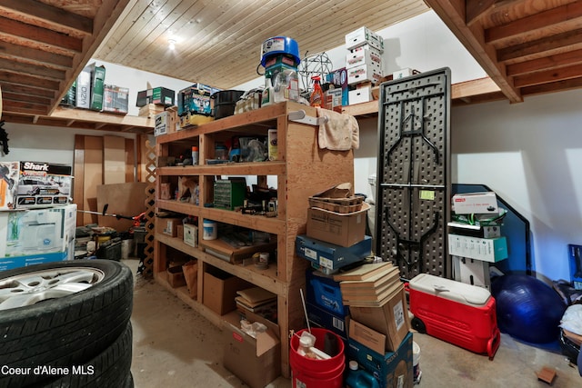 view of storage room