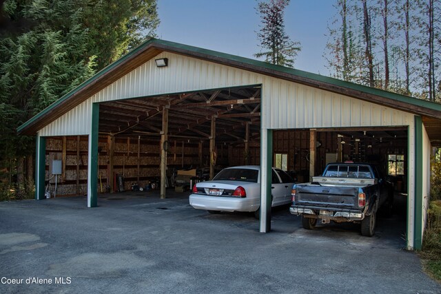 view of parking / parking lot