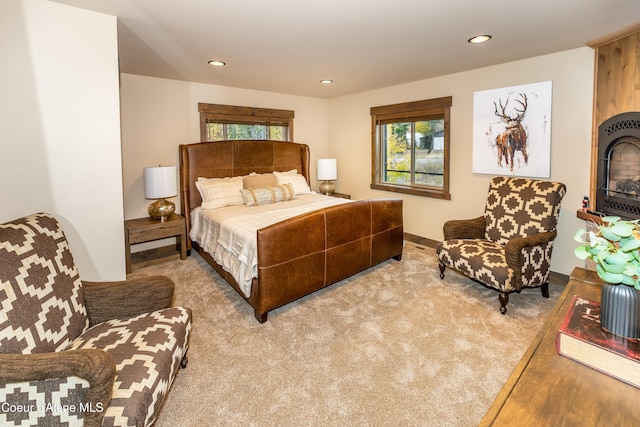 view of carpeted bedroom