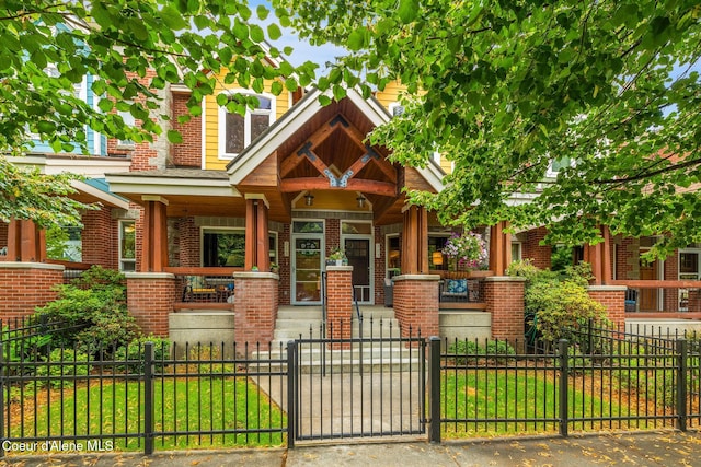 view of front of house with a porch