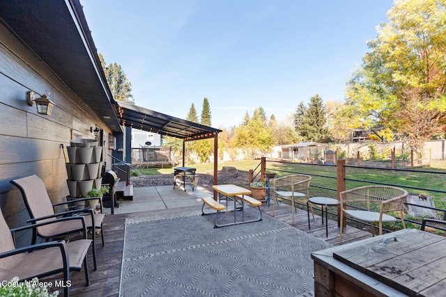 view of patio featuring grilling area