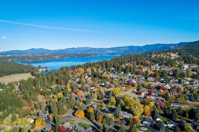 property view of mountains featuring a water view