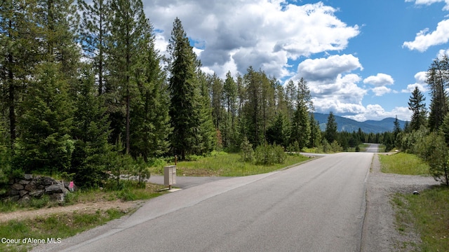 view of road featuring a mountain view