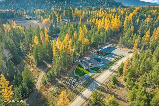 648 Curley Creek Rd, Moyie Springs, ID 83845 - aerial view of property's location featuring a heavily wooded area