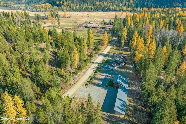 648 Curley Creek Rd, Moyie Springs, ID 83845 - aerial view of a heavily wooded area