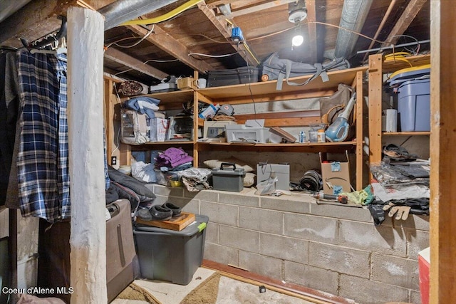 view of storage area