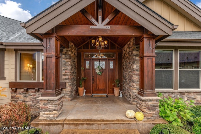 view of doorway to property