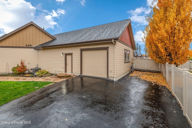 garage with central AC