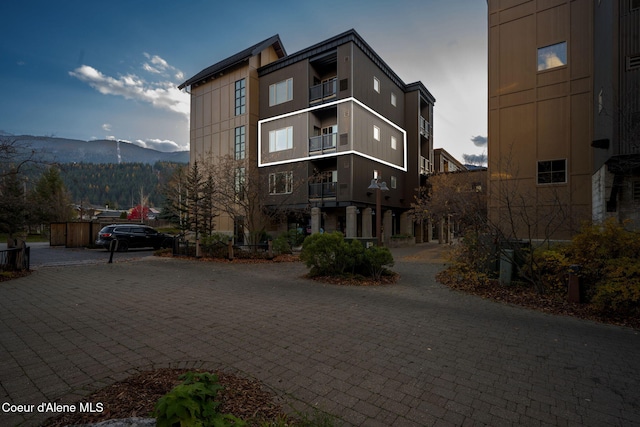 view of property featuring a mountain view