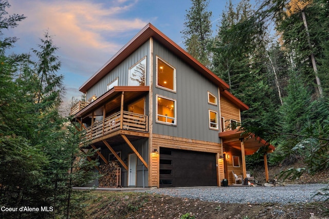 modern home with a garage