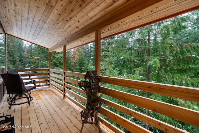 view of wooden deck