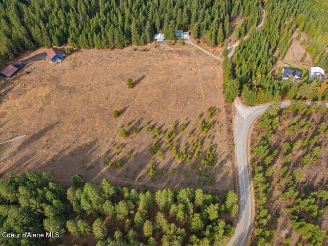 14895 N Crystal Springs Ln, Rathdrum, ID 83858 - aerial view of property and surrounding area with property boundaries highlighted