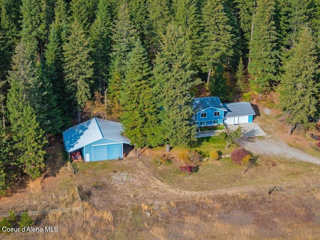 14895 N Crystal Springs Ln, Rathdrum, ID 83858 - aerial view of property and surrounding area featuring a forest