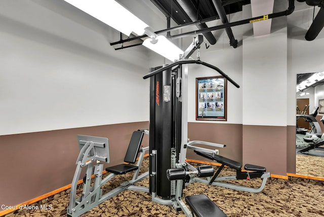 view of workout room