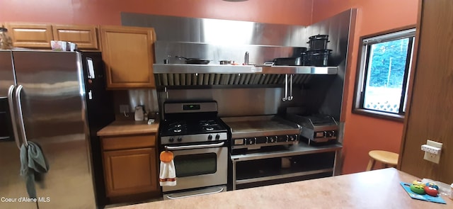 kitchen featuring appliances with stainless steel finishes