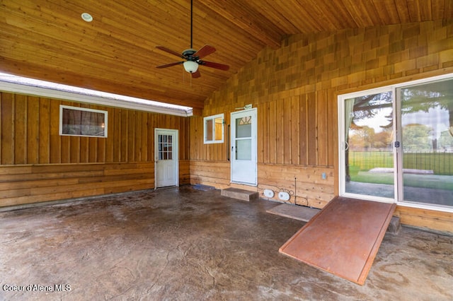 view of patio / terrace with ceiling fan