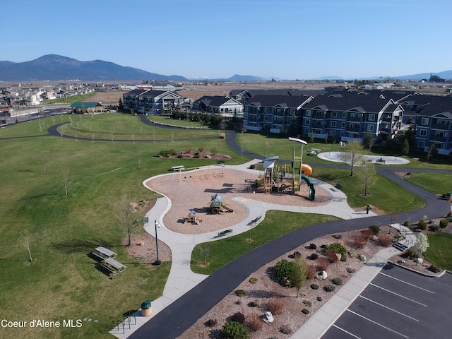 2848 N O Connor Blvd, Post Falls, ID 83854 - drone / aerial view with a mountain view and a residential view