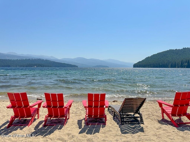 property view of water with a mountain view