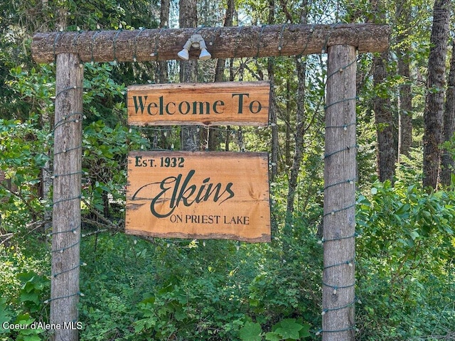 view of community sign