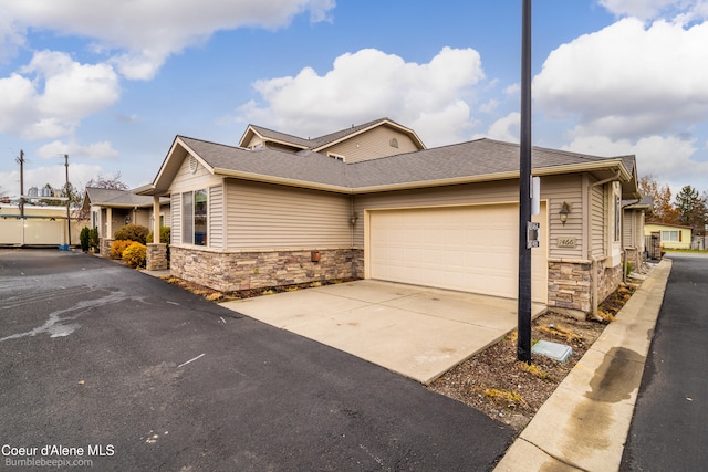 view of home's exterior featuring a garage