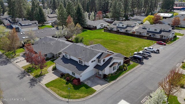 aerial view featuring a residential view