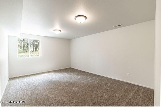 unfurnished room featuring carpet