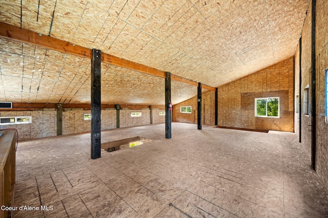 view of unfinished attic