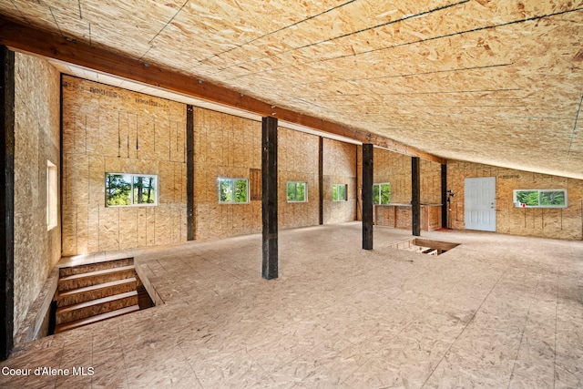 view of unfinished attic