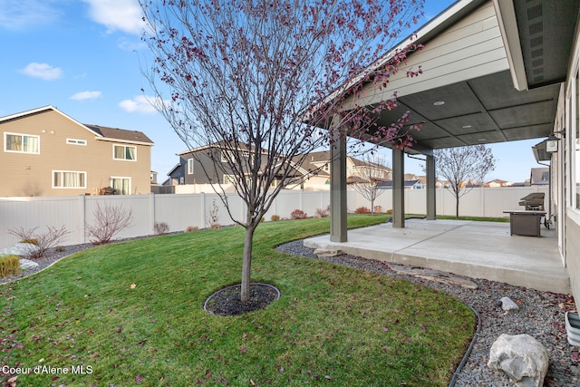 view of yard featuring a patio area