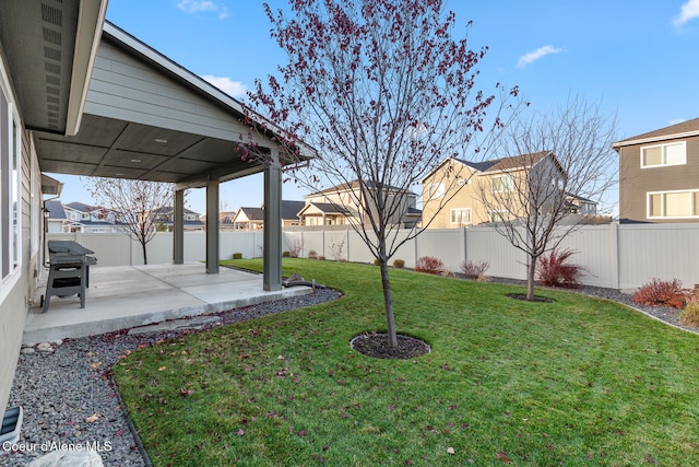 view of yard featuring a patio area