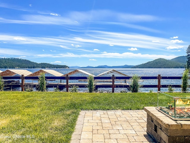 property view of mountains with a water view