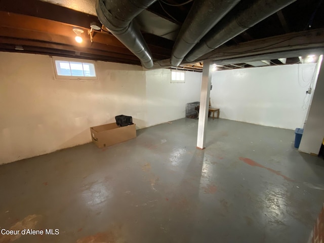 view of basement