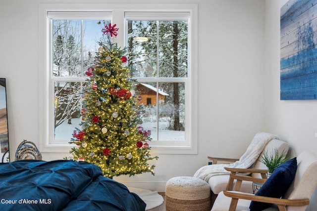 sitting room featuring plenty of natural light