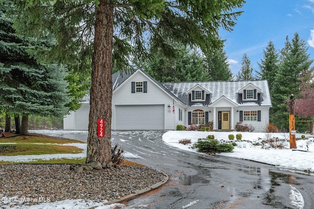 view of front facade with a garage