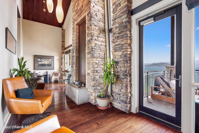 interior space with wood finished floors
