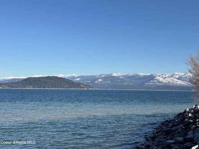 property view of water with a mountain view