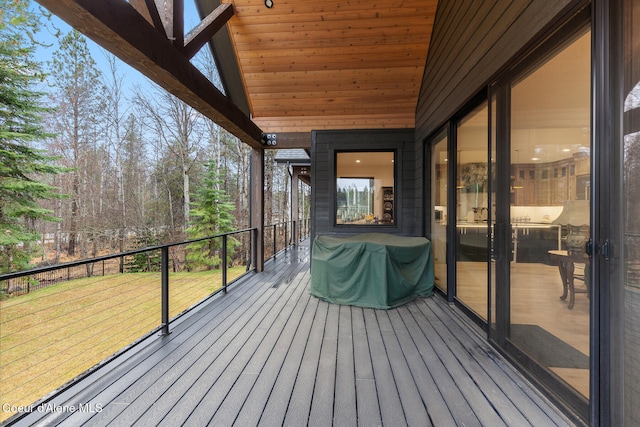 view of wooden deck