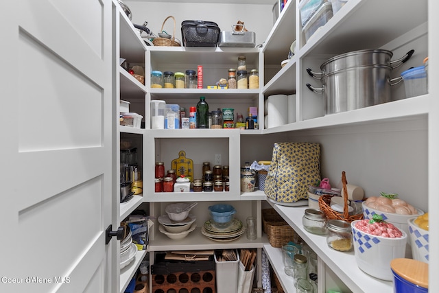 view of pantry