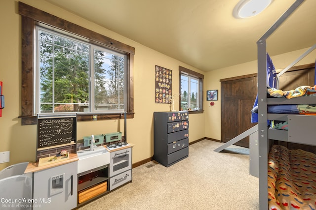 view of carpeted bedroom